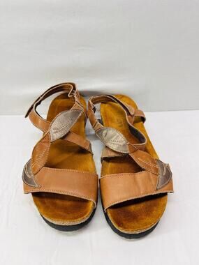 Naot Caroline Women’s Cork Leaf Leather Sandals Comfort Strappy Walking Shoes